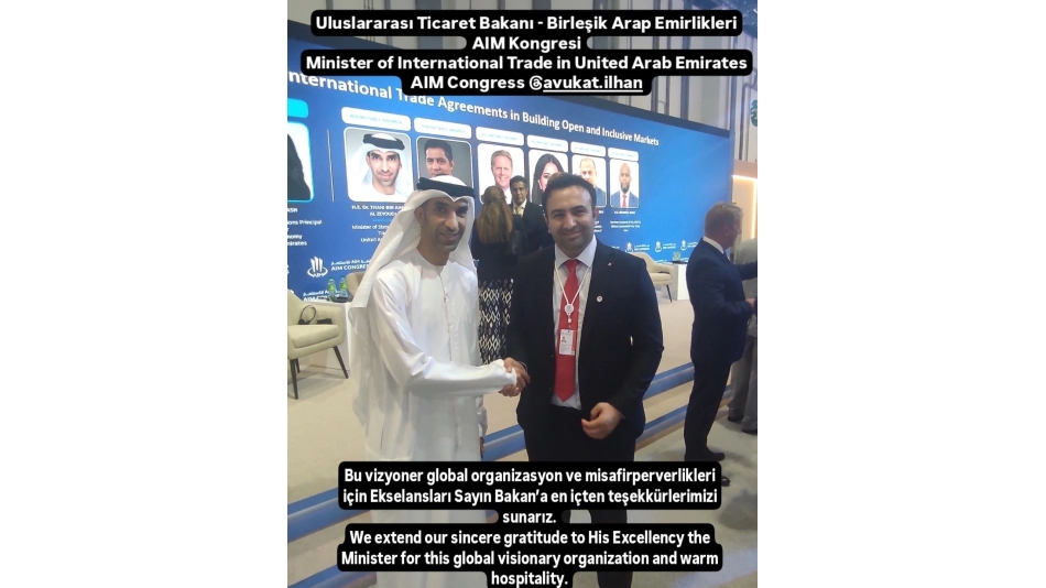 Meeting with UAE Minister of International Trade at AIM Congress 2025